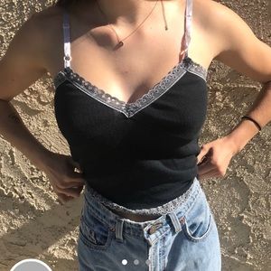 Vintage style lace tank top